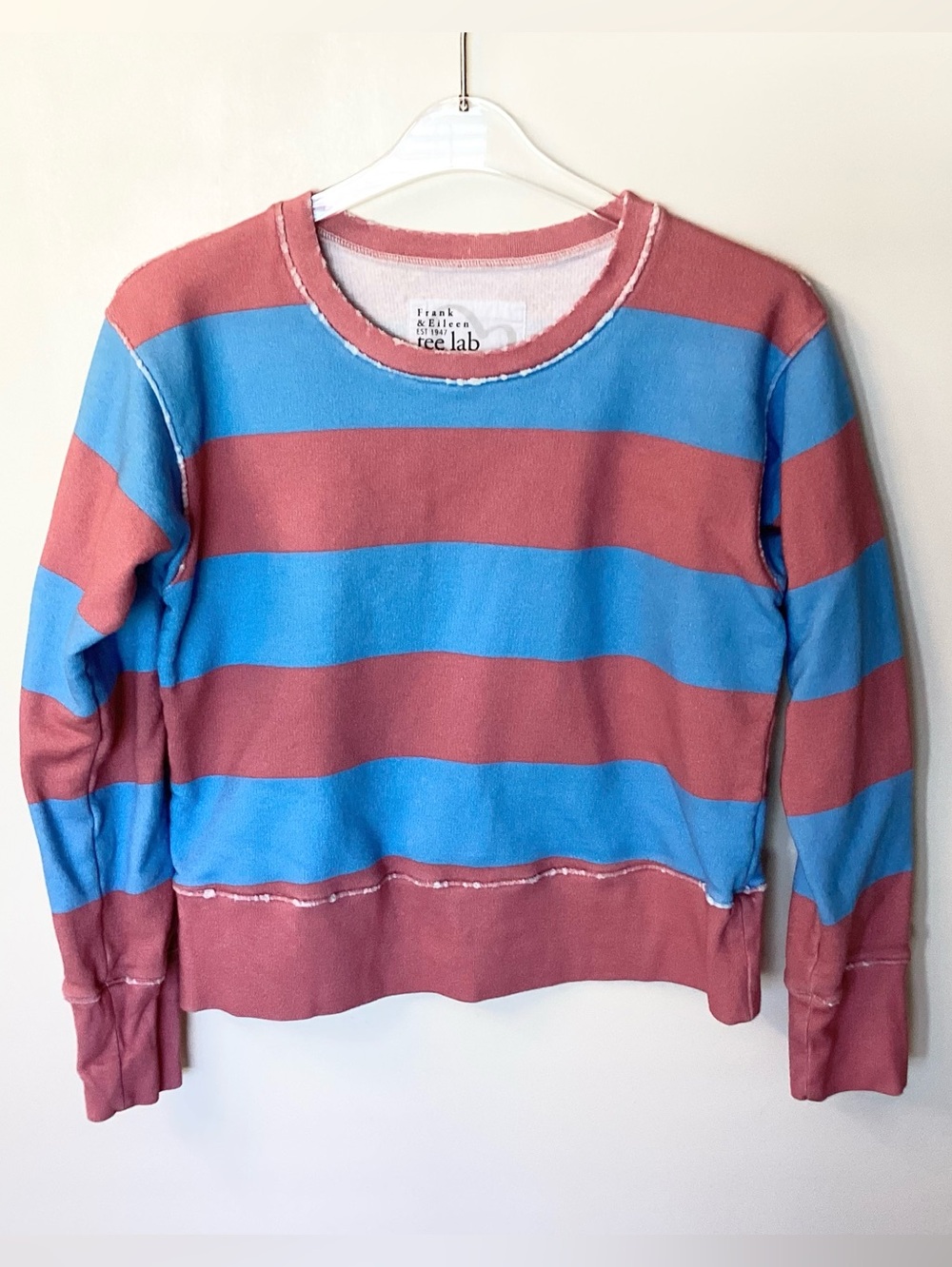 Frank & Eileen Limited Edition Tee Lab Striped Sweatshirt - Red/Blue - S